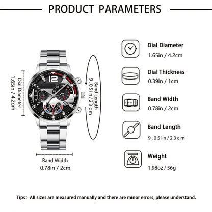 3 հատ տղամարդու ժամացույցի, գոտու, դրամապանակի հավաքածու | Նորաձև, գործնական, հանգստի, սպորտային, գեղեցիկ և նորաձև, հատուկ մշակված տղամարդկանց համար, առանց նվերի տուփի