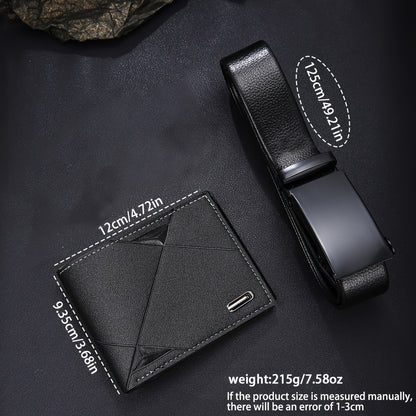 3pcs Men'S Watch, Belt, Wallet Set | Fashionable Sports, Business, Leisure, Gorgeous and Trendy, Specially Designed for Men, No Gift Box