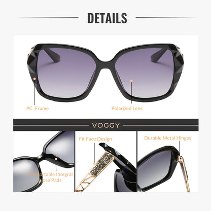 VOGGY Oversized Polarized UV400 Sunglasses for Men and Women