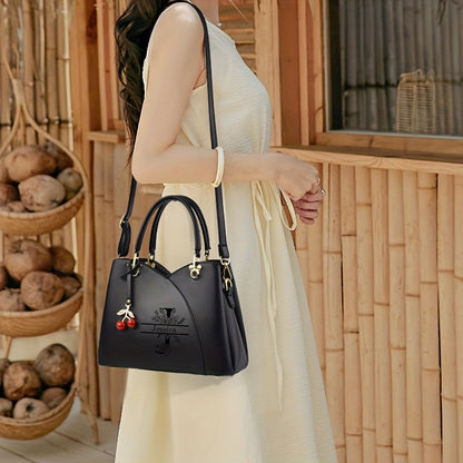 Personalized Large 26-Letter Elegant Tote Bag with Tassel