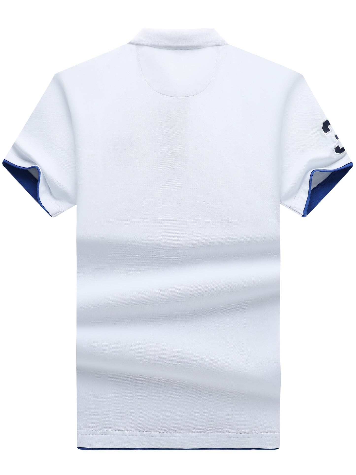 Men'S Short-Sleeve Polo Shirt with 95% And Embroidered Design - ayq
