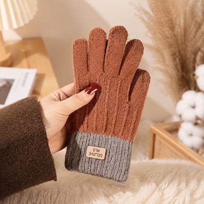 Unisex Winter Touchscreen Gloves, Soft Acrylic Knit, 6 Colors