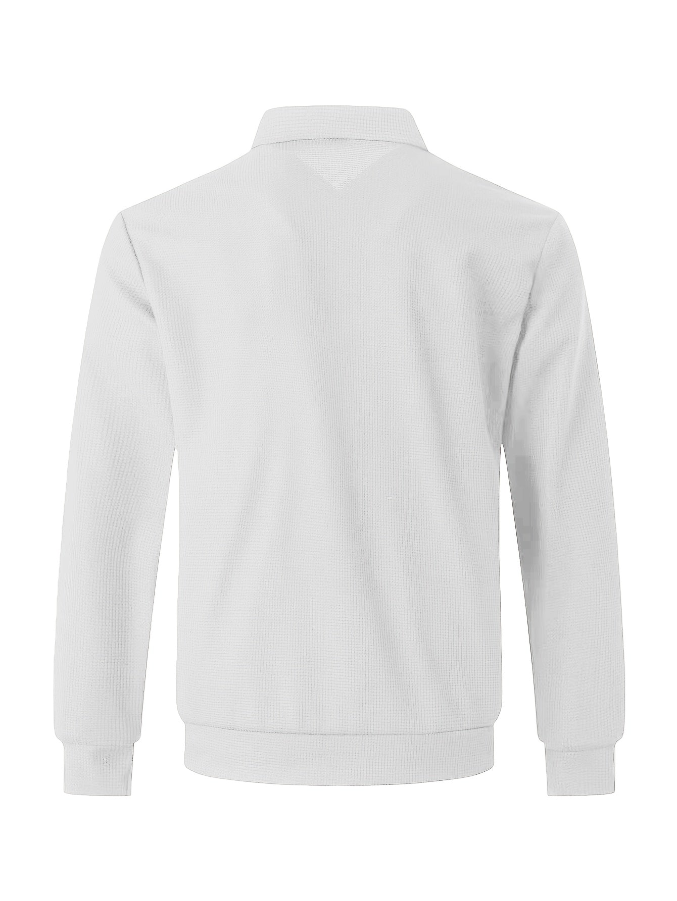 Men's Plain Waffle Zipper Jacket Casual Daily Fashion