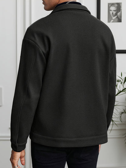 Fashionable and Comfortable Autumn Men's Casual Front Button Drop Shoulder Coat, Suitable for Husband Outings, Work, Parties, Dates, Travel, Date Night Outfit, Party Coat, Modern Menswear, Stylish Men's Wear, Quality Stitchin