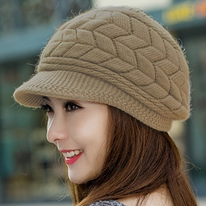 Women's Wool Beret Hat Warm Autumn Winter Outdoor Cap