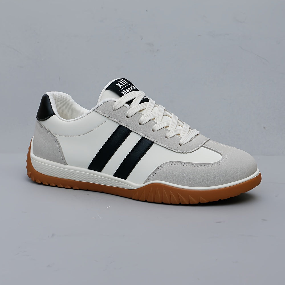 Men's Casual Comfortable Low Top Lace Up Sneakers, Non-slip Breathable Canvas Shoes For All Seasons