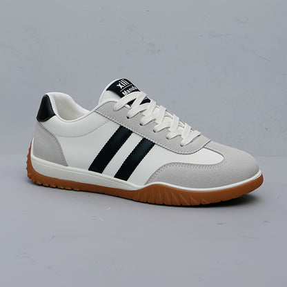 Men's Casual Comfortable Low Top Lace Up Sneakers, Non-slip Breathable Canvas Shoes For All Seasons
