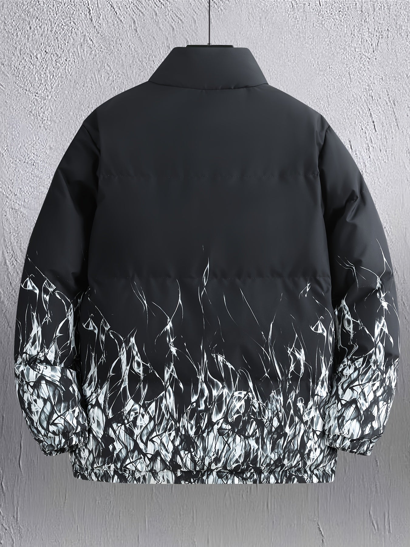 Men'S Heavyweight Winter Jacket - Full-Zip Hooded Coat with Stand Collar, Navy Blue Cold Weather Outerwear, Polyester Insulated Jacket for Everyday & Formal Events, Non-Stretch Fabric, Zipper Closure, Winter Coats, Formal Eve