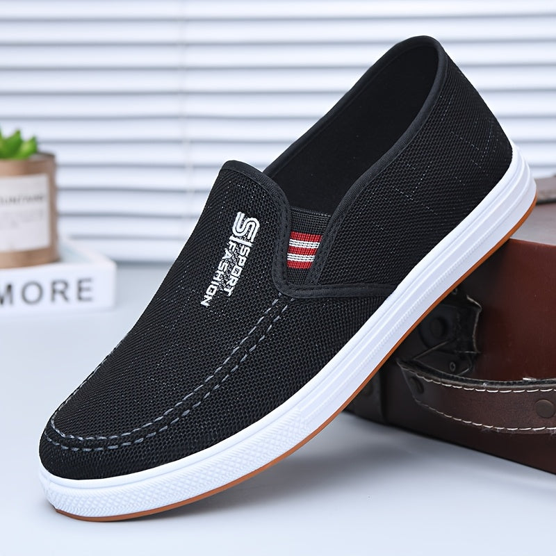 Men'S Casual Slip-On Loafers | Fabric Upper, PVC Sole, Slip-Resistant, Lightweight and Comfortable, Ideal for Daily Wear, Training, and Parties - ayq
