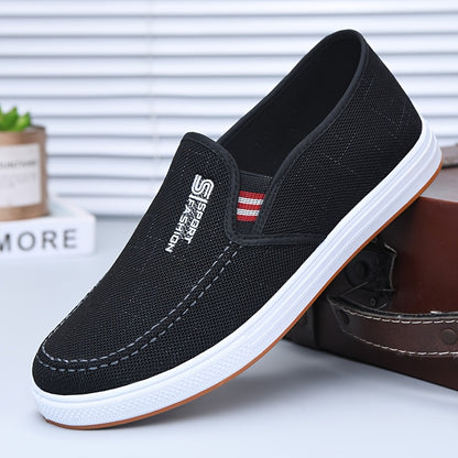 Men'S Casual Slip-On Loafers | Fabric Upper, PVC Sole, Slip-Resistant, Lightweight and Comfortable, Ideal for Daily Wear, Training, and Parties - ayq