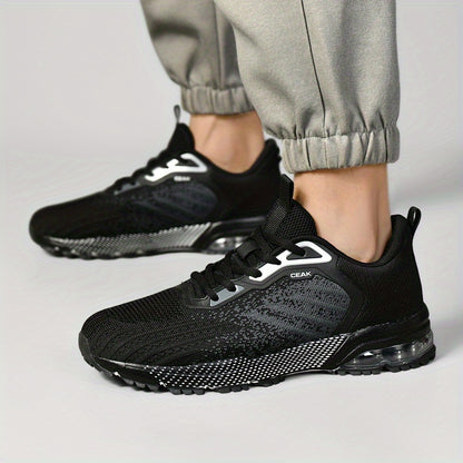 New Hot-Selling Men's Knitted Fabric Upper Sneakers Casual Men's Shoes Air Cushion Shoes - ayq