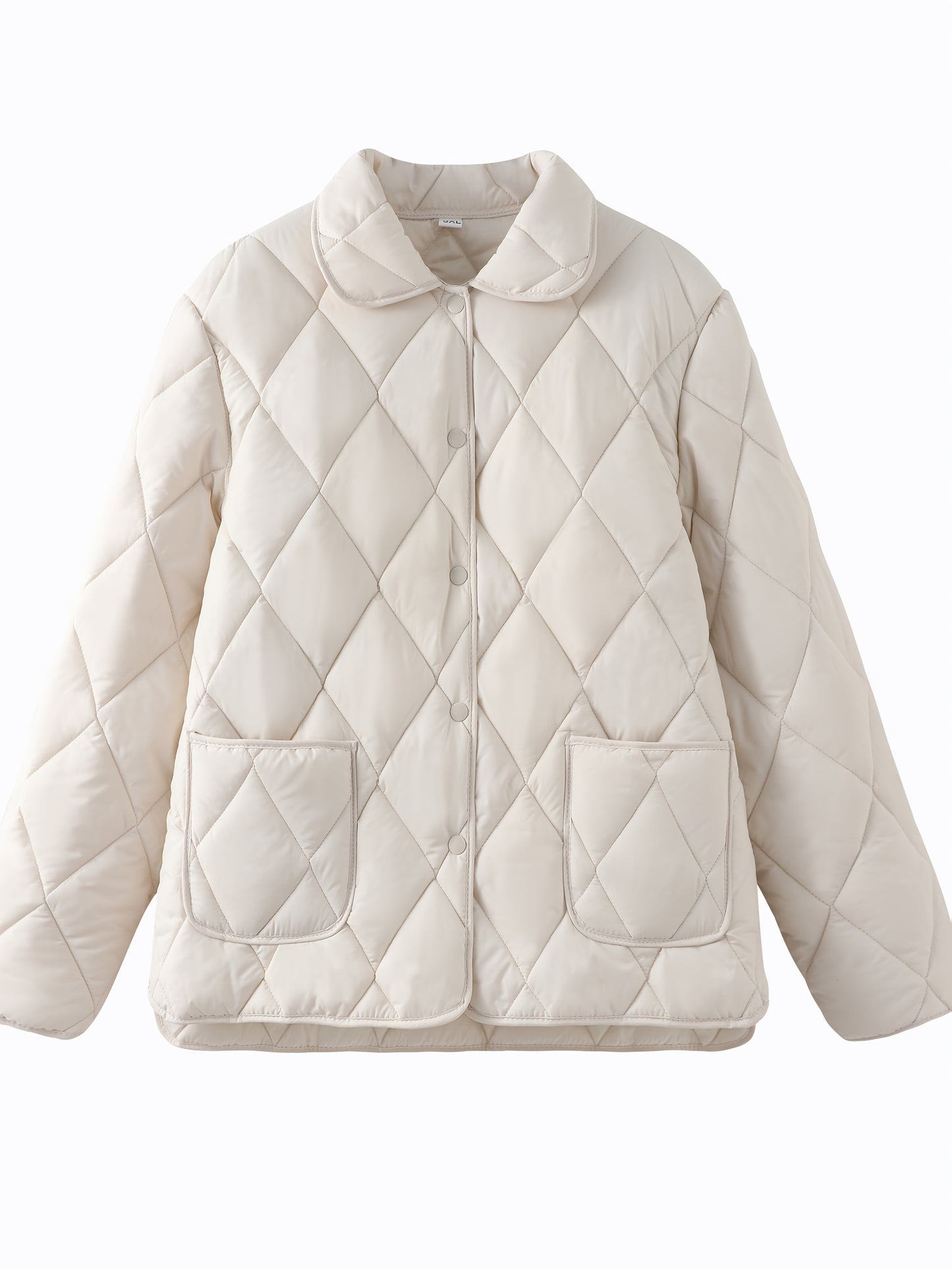 Կանացի էլեգանտ բեժ կարված բաճկոն - երկար թևքերով, կոճակներով, նորաձև աշնանային և ձմեռային վերարկու, 100% պոլիեսթեր չձգվող գործվածք, առօրյա ոճ, սովորական չափս, աշնանային ձմեռային բաճկոն | կարված բաճկոն | նորաձև բաճկոն