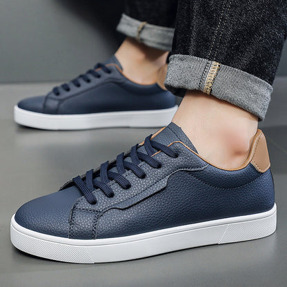 Men's Casual All-Season Sneakers with Rubber Sole and Lace-Up