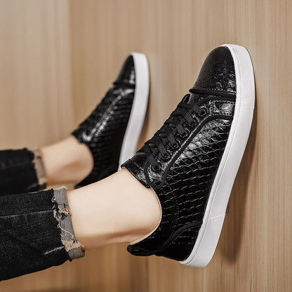 Men's Versatile Business Casual PU Lace-Up Shoes - All Season