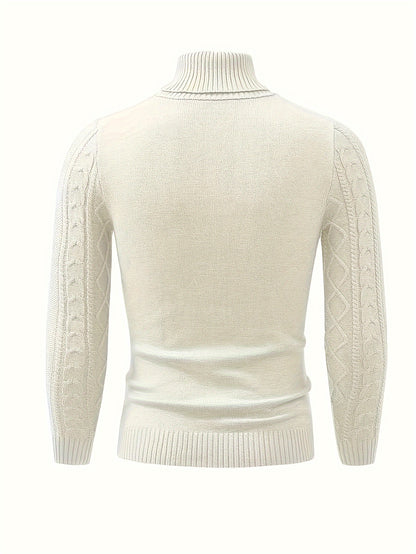 2024 New Cross-Border Men'S Plaid Knit Pullover Sweater (Men'S Warm Top)