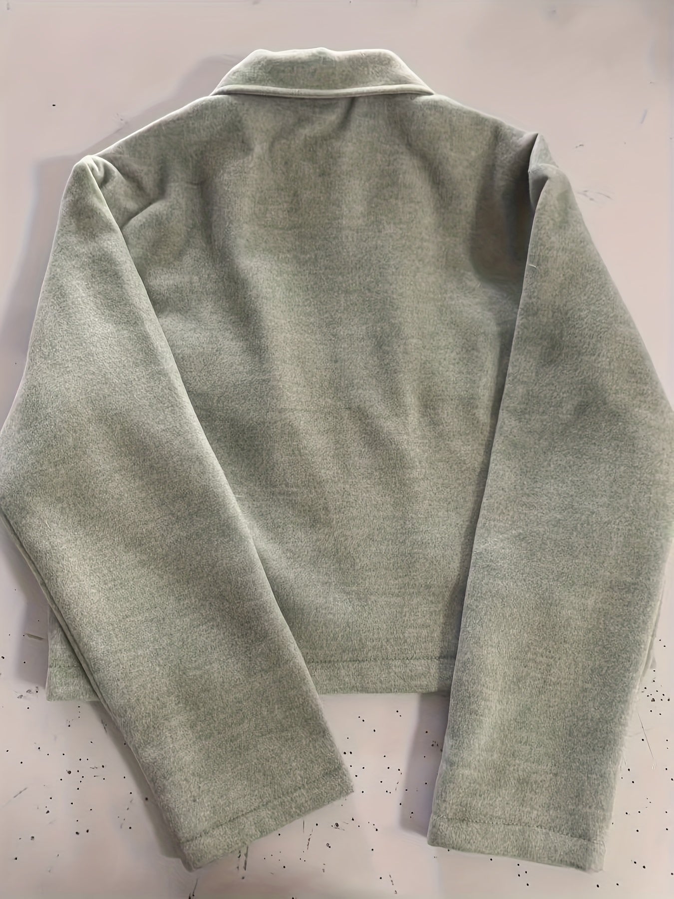 Women's Solid Full-Zip Winter Jacket with Structured Collar