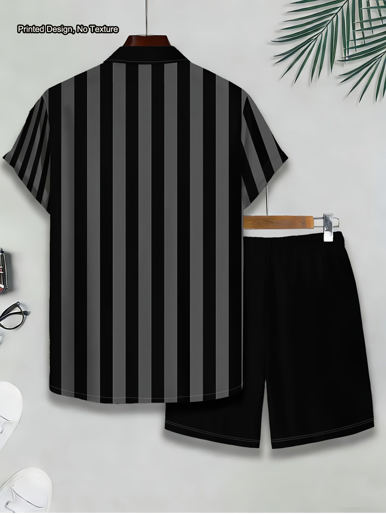 Men's Casual Summer Shirt & Shorts Set with Unique Print