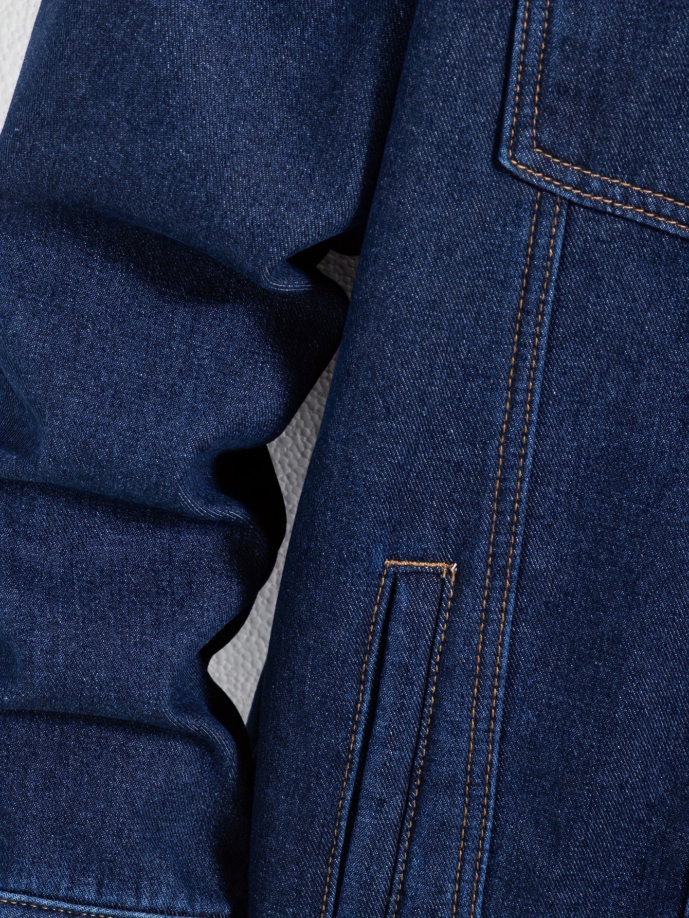 Men's Casual Warm Fleece Lined Denim Jacket, Chic Street Style Button Up Jacket for Fall Winter