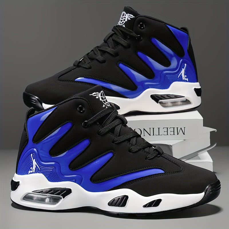 Men's High-Top Basketball Shoes - Heavy-Duty & Stable, Unisex Lace-Up Training Sneakers with Arch Texture and Sole - Ideal for Running, Fitness, Basketball, Walking - Spring/Summer Sneakers - Perfect Gift for Men - Lightweigh - ayq