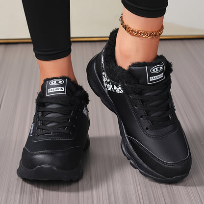 Կանացի ձմեռային ջերմային բրդանման կարճաճիտք կոշիկներ - մոխրագույն և վարդագույն սինթետիկ վերնամաս, ներբանային ճկունություն, կապերով ցածր կոճի ձնագնաց կոշիկներ սառույցի վրա քայլելու համար, ամենօրյա և - ցուրտ եղանակին դրսում կրելու տաք կոշիկներ