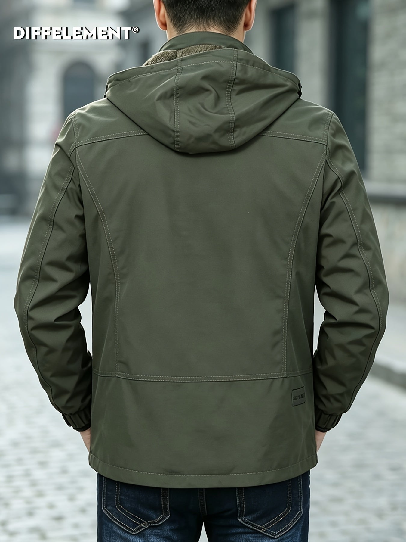 Men's Heavyweight Hooded Workwear Jacket with Full Lining
