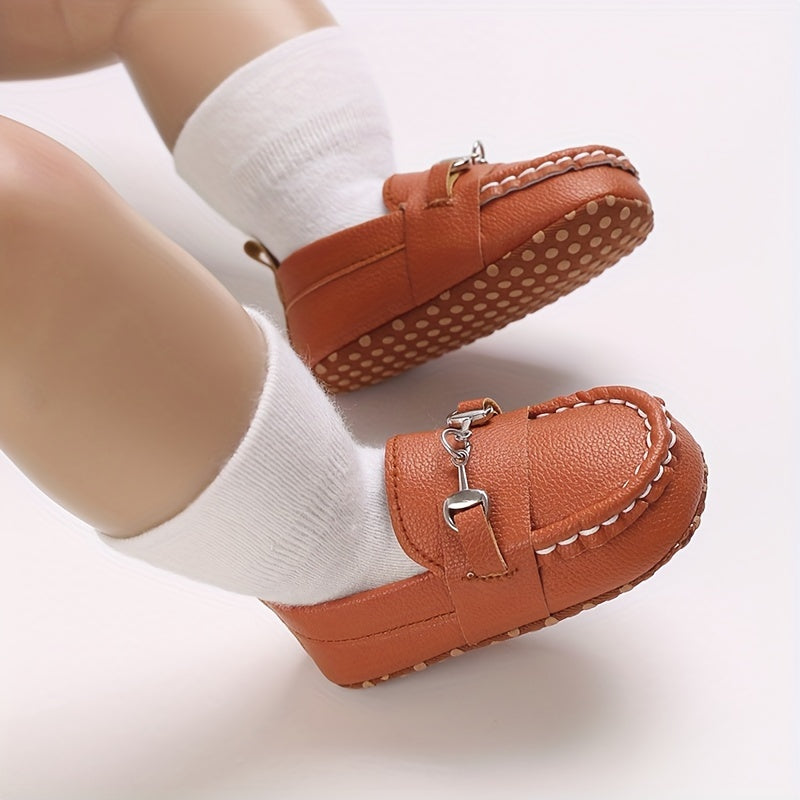 Casual Solid Color Slip On Sneakers For Baby Boys, Lightweight Non-slip Walking Shoes For Spring And Autumn