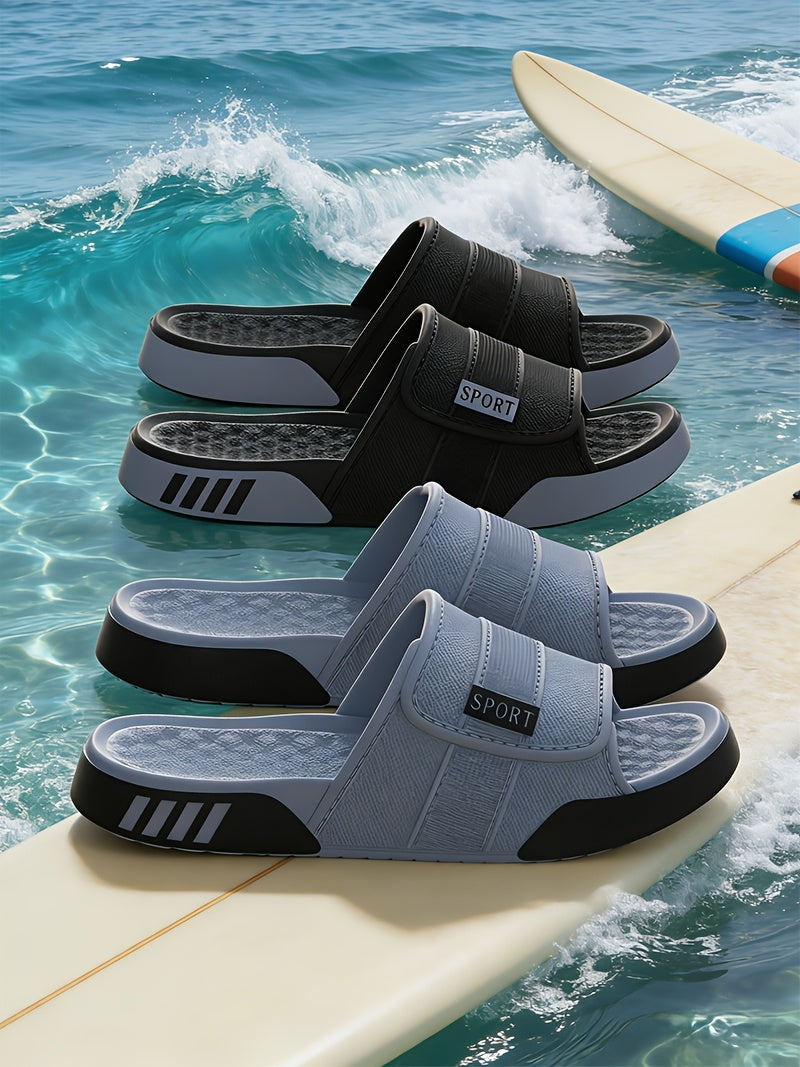 Men's New Summer Slides | EVA 1pc Molding Non-Slip Breathable Multi-Color for Beach Home Vacation - ayq