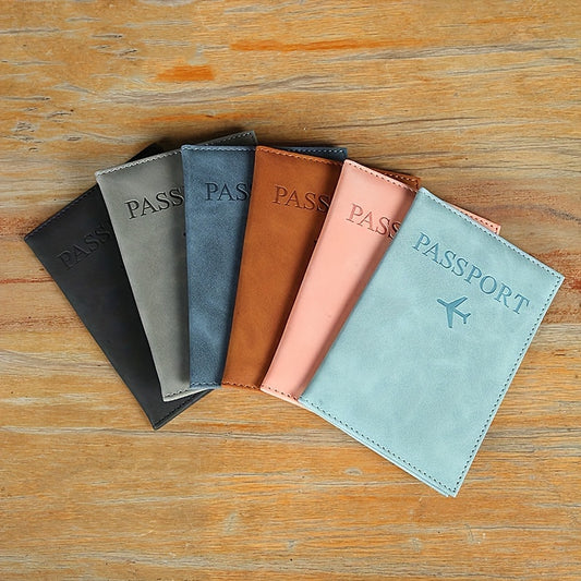 PU Simple Passport Holder Passport Protection Case Ճանապարհորդական անձնագրի ID կրեդիտ քարտի կափարիչ