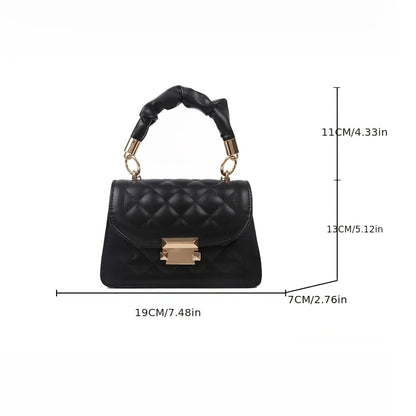 Փոքր, կարված, կարճ, կարճ, ոսկեգույն, մինի, կանացի պայուսակ (սև/սպիտակ/մանուշակագույն)