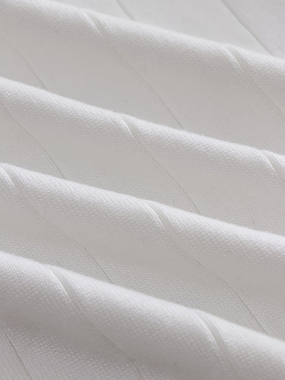 Temujin OBM Men's College Style Fashion New Color Block Striped High Neck Knit Long Sleeve Pullover Sweater