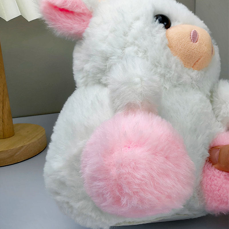 Adorable Pink Cow Plush Toy for Home Decor and Office Display