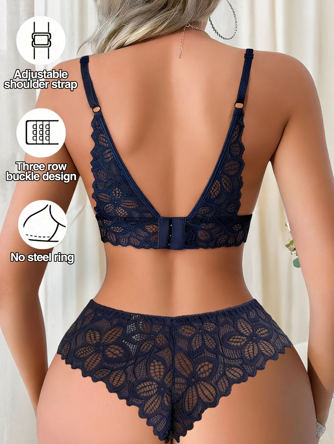 Sexy Lace Bra and Panties Set for Women, Comfortable & Breathable