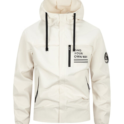 Spring and Autumn Men'S Sports and Leisure Hooded Jacket