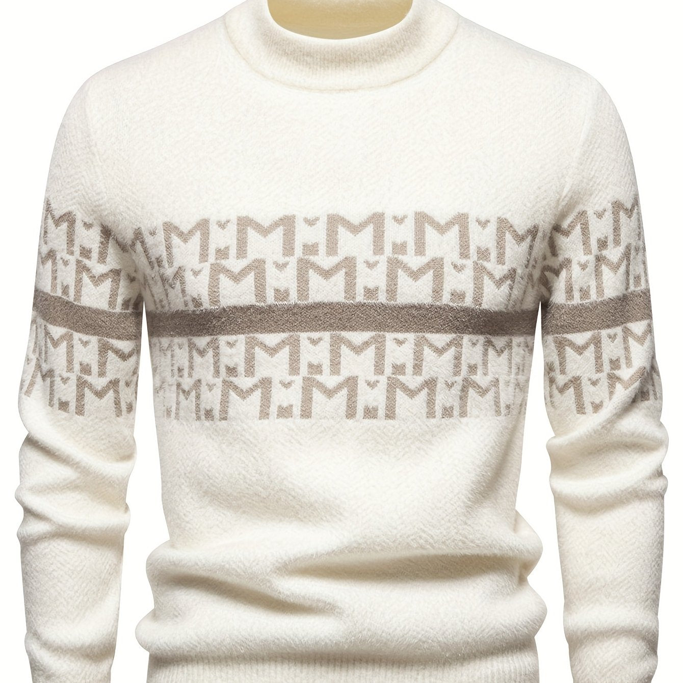 Տղամարդկանց նոր աշուն/ձմեռ տրիկոտաժե սվիտեր, բարձր վզնոցով, ամենօրյա, նորաձև, տաք հիմք - Senmeigou