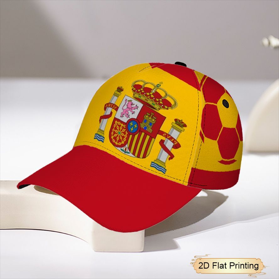 Men's Casual Spanish Flag Baseball Cap with Curved Brim