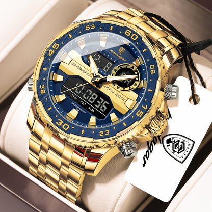 Men's Streetwear Digital Watch with Luminous Dual Display