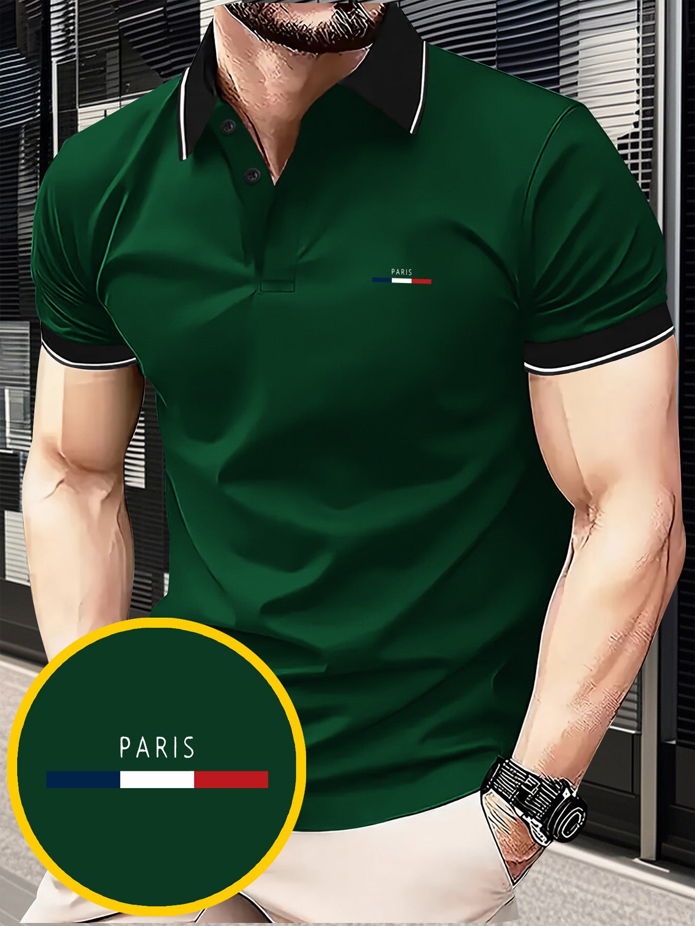 Summer Business Casual Outdoor Short Sleeve Trendy Men's Golf Shirt, Loose Fit Printed Top for Couples and Unisex Wearers - ayq