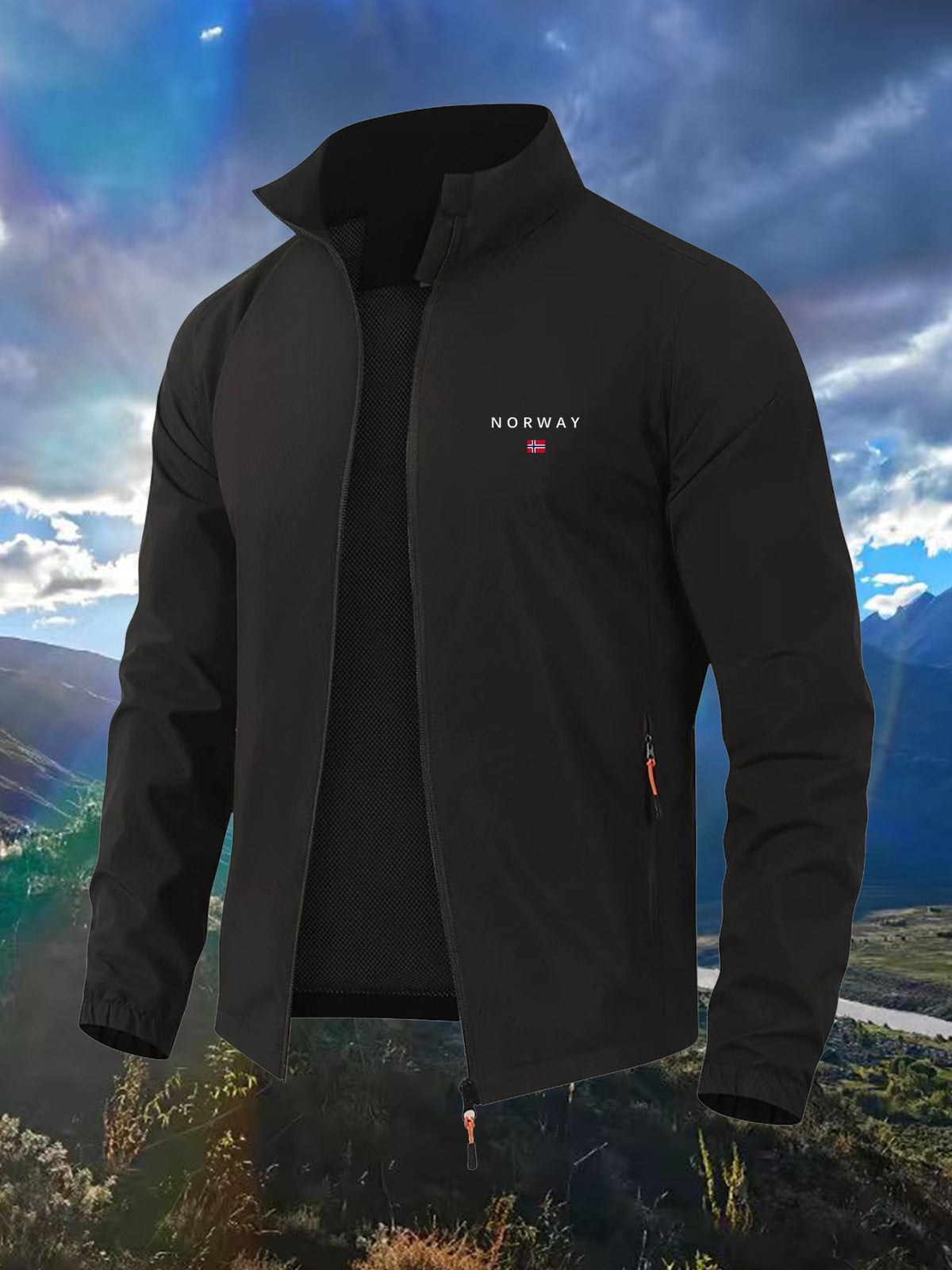 Men's Outdoor Mountain Sport Jacket with NORWAY Design