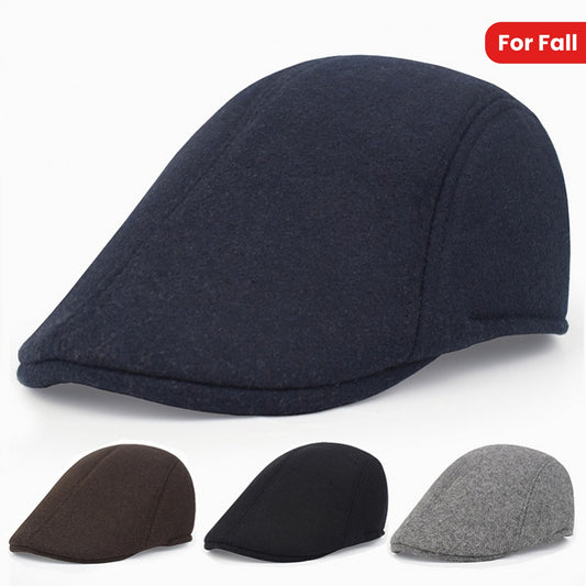 Vintage-Style Beret Cap - Solid Color, Casual & Sporty, Perfect for Spring & Fall Sun Protection