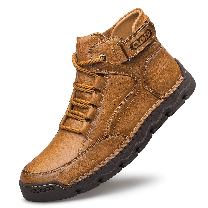 Men's Classic Chukka Boots Soft PU Upper Rubber Sole All-Season