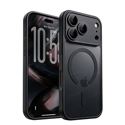 Matte Translucent Magnetic Silicone Phone Case for iPhone 18-14 Pro Ma