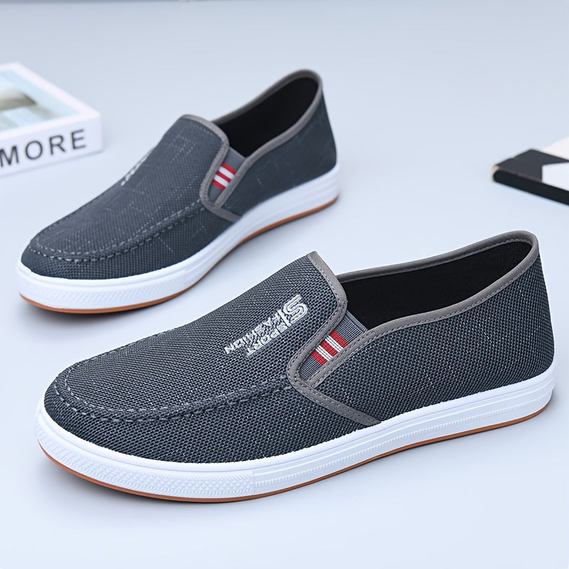 Men'S Casual Slip-On Loafers | Fabric Upper, PVC Sole, Slip-Resistant, Lightweight and Comfortable, Ideal for Daily Wear, Training, and Parties - ayq