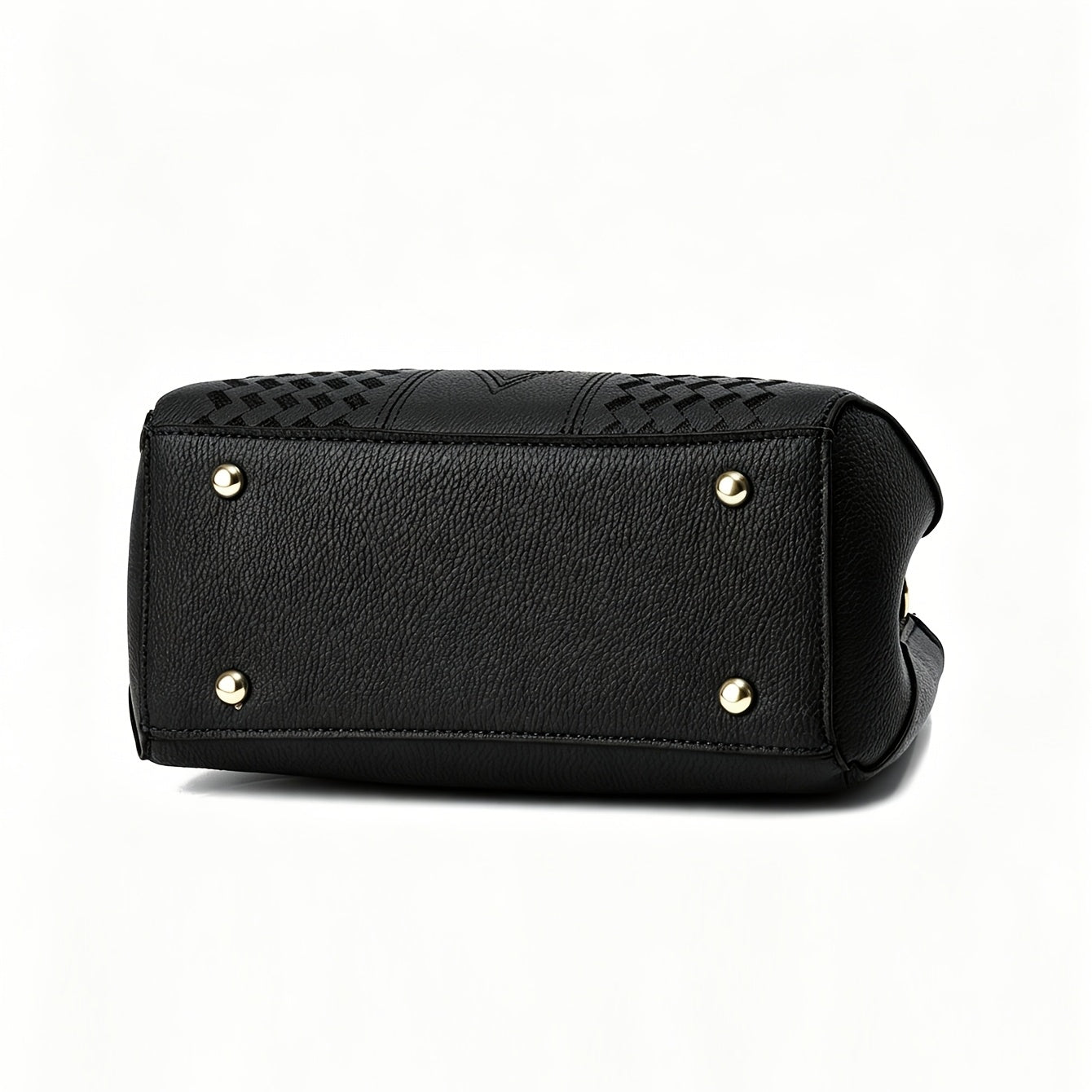 Women's Lightweight PU Three-Piece Bag Set with Removable Strap