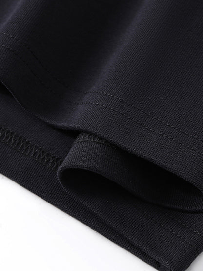 1pc Men's Spring Summer Casual Short Sleeve T-Shirt - Solid Black, Regular Fit Round Neck, Breathable Fabric for Gym, Outdoor  Casual Attire, Gym Shirts, Durable Casualwear, Smooth Texture