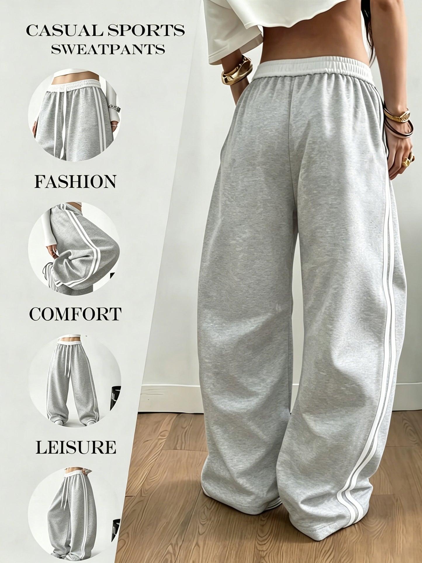 Women's Wide-Leg Sports Pants for Yoga and Fitness