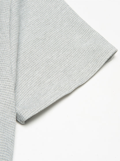 Men's Solid Short Sleeve Zipper Shirt, Casual Male Shirt For Summer Outdoor, Gift For Men - ayq