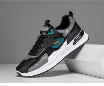 1pc Men'S Cross-Training Shoes | Large Size Casual sneakers for Running and Outdoor Activities, Fashionable, Lightweight, All-Season, Fabric Upper and Sole, PVC Sole, Lace Closure - Warrenxilu - ayq