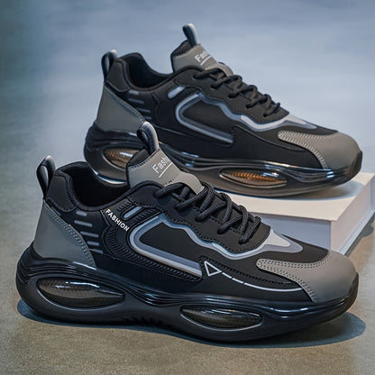 Men's All-Season Casual Outdoor Sneakers with Lace-Up Design