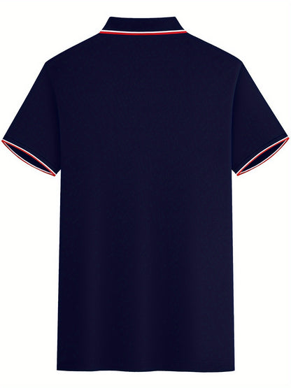 Men'S Stylish Polo Shirt with Milan Print, Perfect for Summer Sports And Casual Outings - ayq