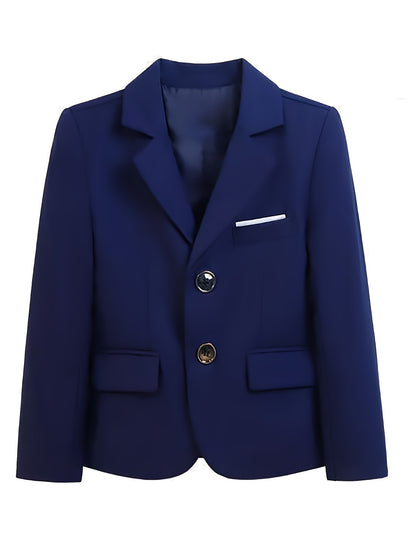 Boys' Slim Fit Single-Breasted Blazer for Spring & Autumn